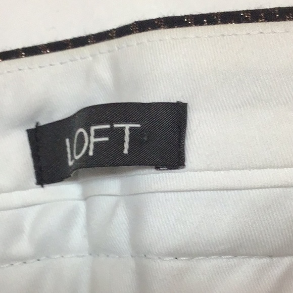 LOFT MARISA SKINNY BLACK AND SILVER DRESS PANTS SZ 4 - Picture 3 of 11